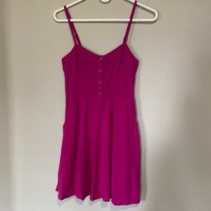 Hot pink babydoll dress